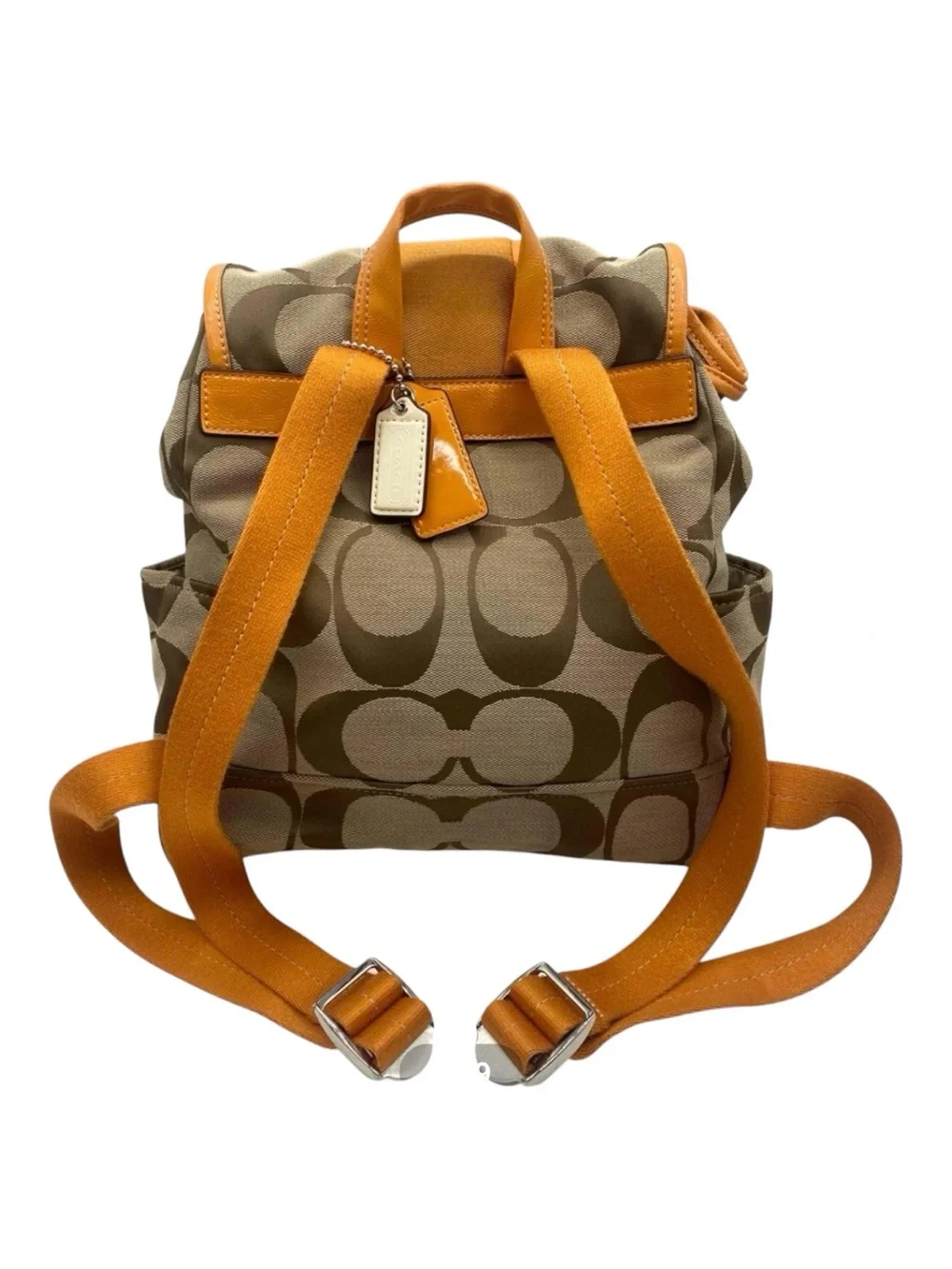 COACH Signature Stripe Canvas Backpack